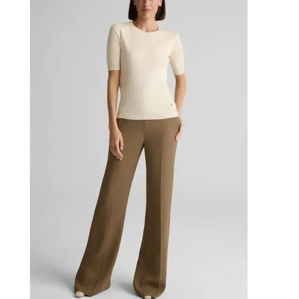 St. John 2026 Luxury Silk Cotton Ecru Sweater, Size 12/14, BNWT, Retail $695 - Picture 8 of 11